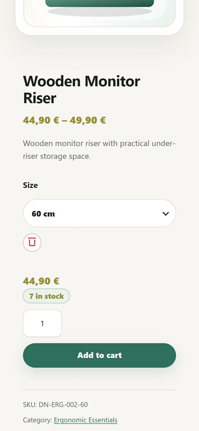 DeskNest mobile product page